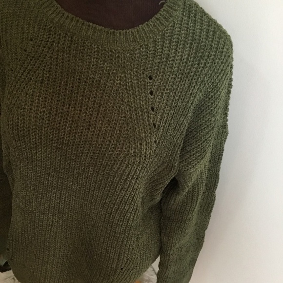 SO Matte Chenill pullover sweater XXL olive NWT - Picture 6 of 11